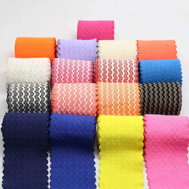 6cm color water ripple wide stretch elastic band trousers waist band, rubber band flat elastic accessories