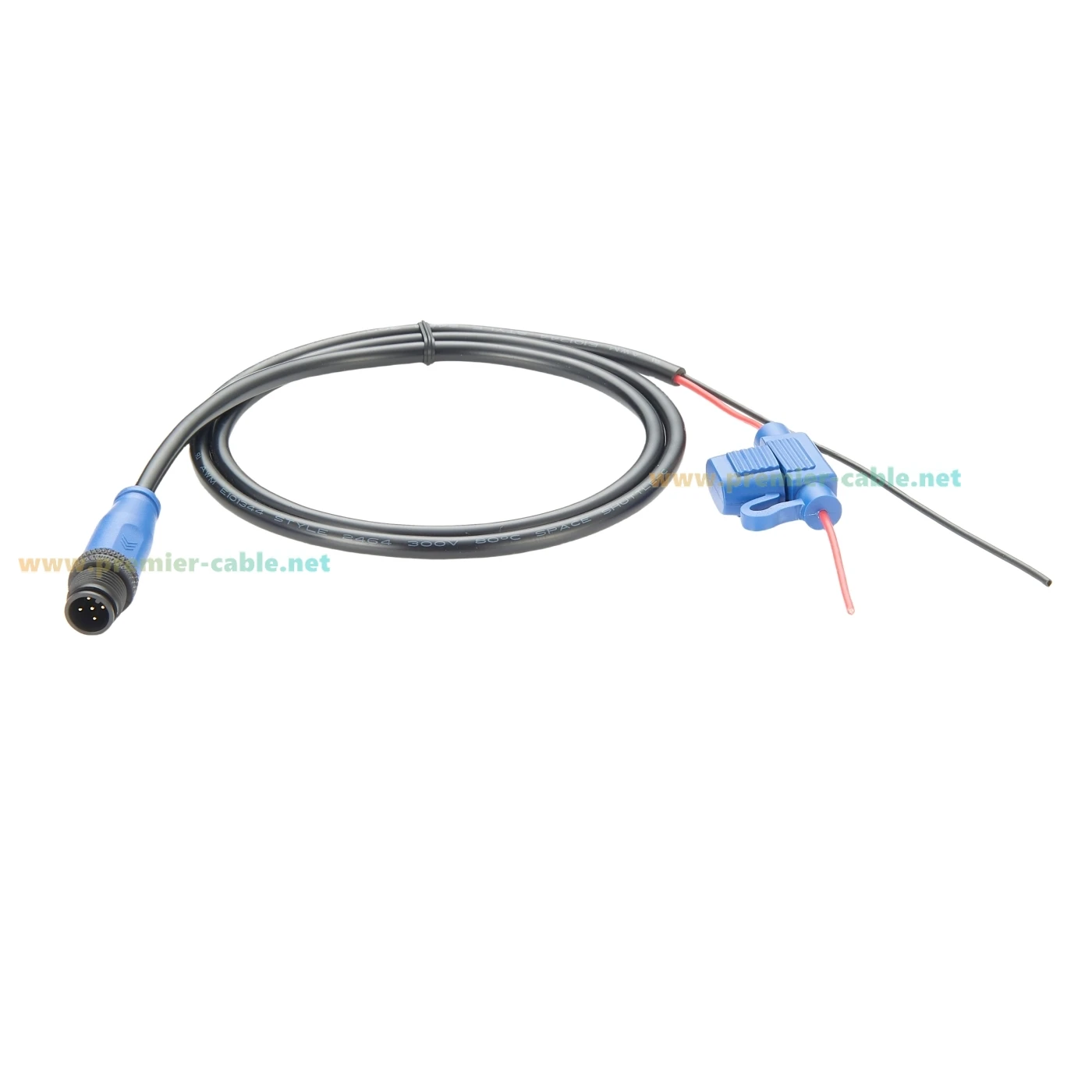 Marine Grade NMEA 2000 Power Cable with Fuse Waterproof IP67 M12