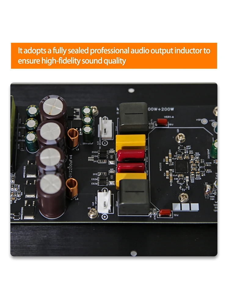 Ysaio Ma5332Ms Pure Power Amplifier Hochleistungs-Digitalverstärkerplatine Hifi Audiophile-Qualität Zweikanalmodul 2X200W – Detail 7