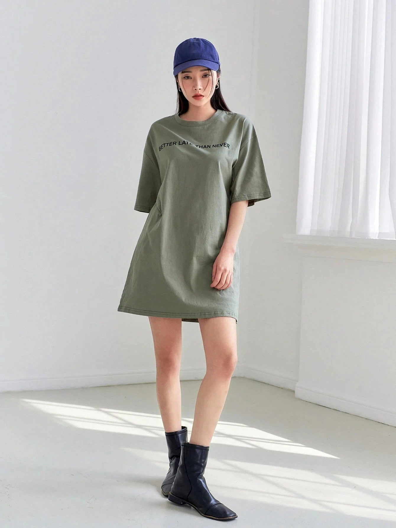 

Женское платье-футболка с графическим узором и слоганом, летняя мода, высокое качество, повседневное спортивное свободное платье с коротким рукавом и круглым вырезом