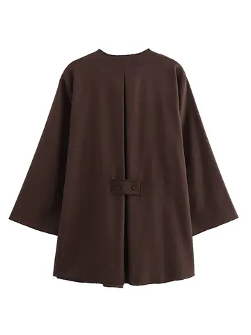 TFMLN Mode 2-delade set Dam Vår Sommar Kimono-stil Lösa snörda skjortor Toppar Damset med vida ben 12 best sales Zara 2-delat set - №3