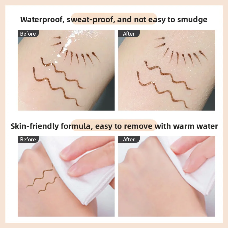 Eyeliner-pen met slanke punt Waterdicht Veegvast Hoog pigment Gemakkelijk glijden Langdurig voor nauwkeurige oogmake-up Vlekvrije cosmetica