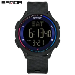 SANDA 6158 Children Fashion Digital Movement Teenager Students Hand Clock Trendy Water Resistant Outdoor Sports Wrist Stop Watch