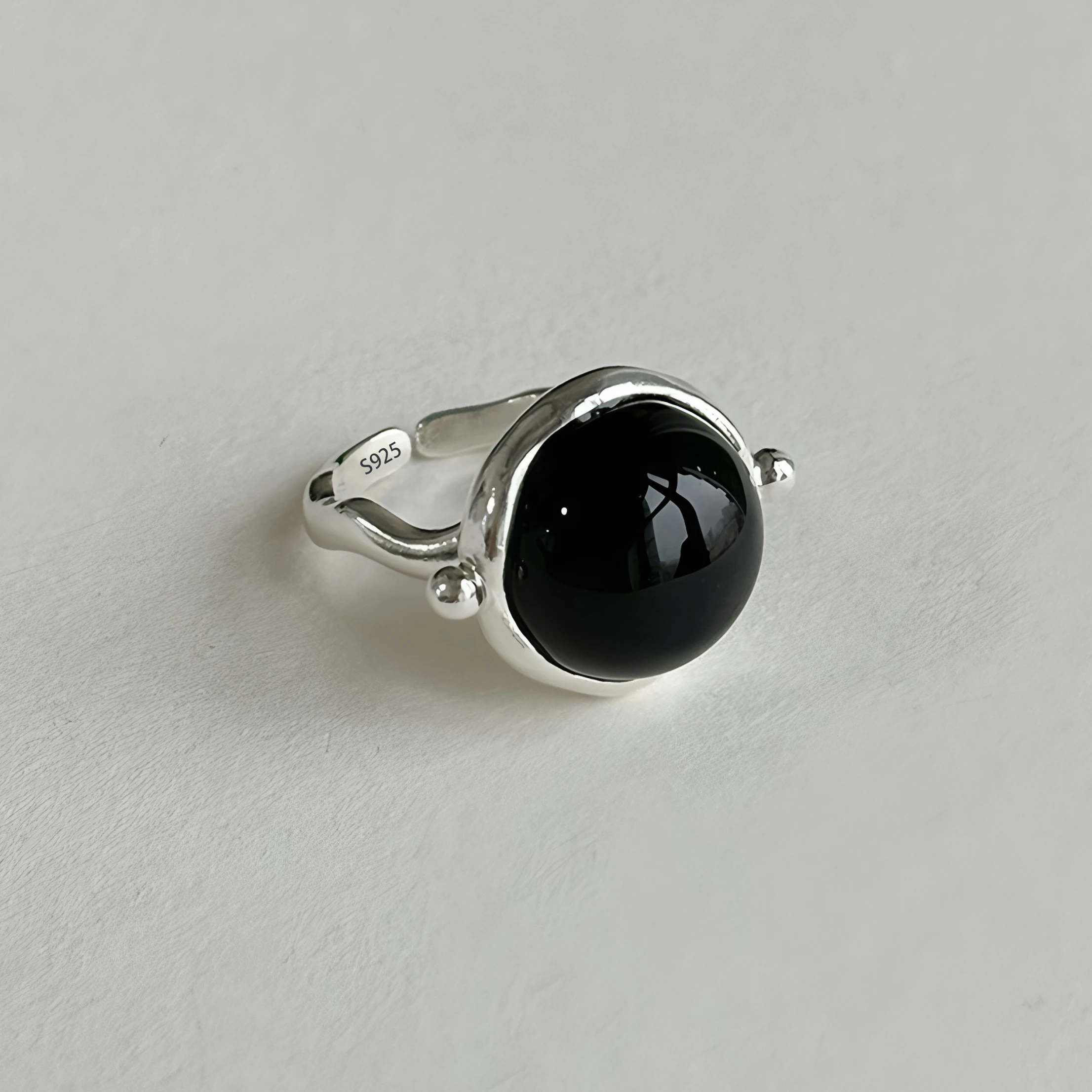Women's 925 Sterling Silver Geometry Crystal Ring, Punk Style
