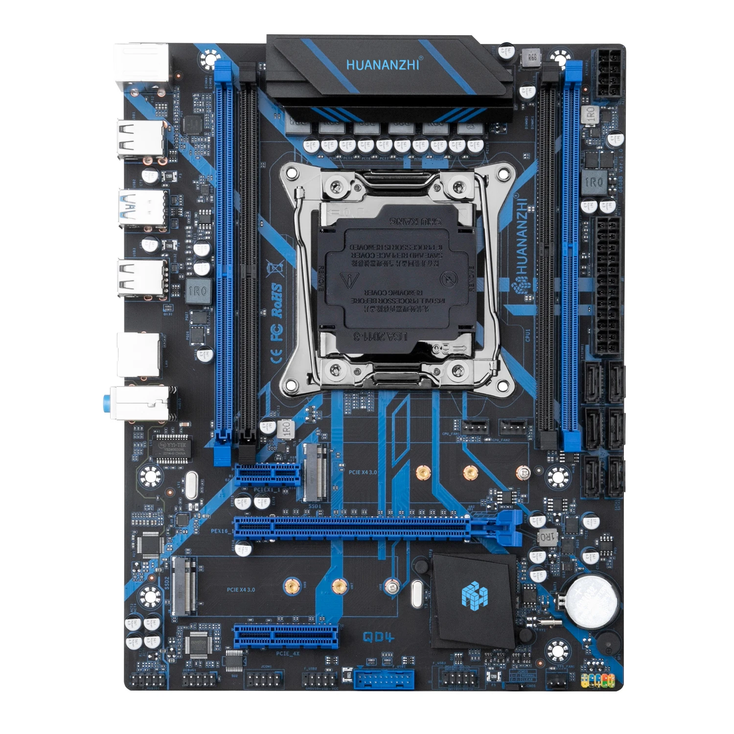 Imagem -03 - Conjunto de Placas-mãe Huananzhi X99 Qd4 Lga 20113 Intel e5 2620 v3 1x16g Ddr4 Ecc Kit de Combinação de Memória Nvme Sata