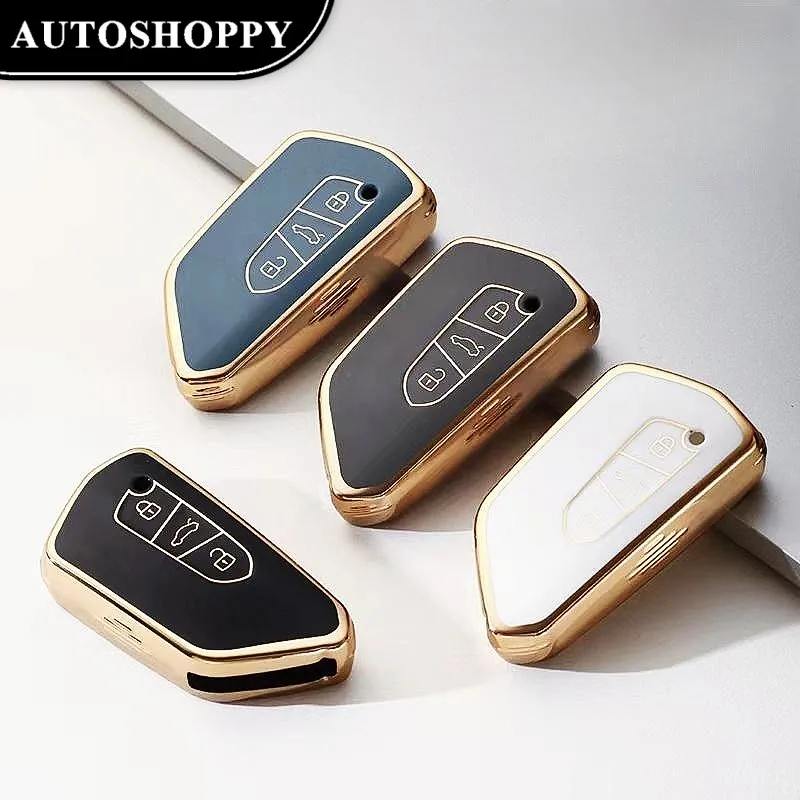 

Fashion TPU Car Key Case Cover Shell Fob For Volkswagen VW Golf 8 MK8 ID-4 ID-6 For Skoda Octavia A8 For Seat Leon FR MK4 Cupra