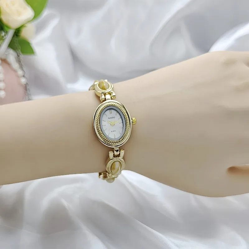 2025 orologi da donna ovali in oro di lusso delle migliori marche orologi da polso da donna braccialetto orologio femminile dorato regalo per la fidanzata Dropshipping