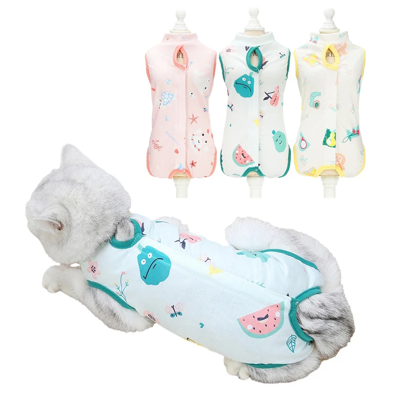 Kitten Weaning Sterilization Suit Cat Dog Anti-licking Vest Pet Care Clothes High Elastic Surgery After Recovery Care Clothing