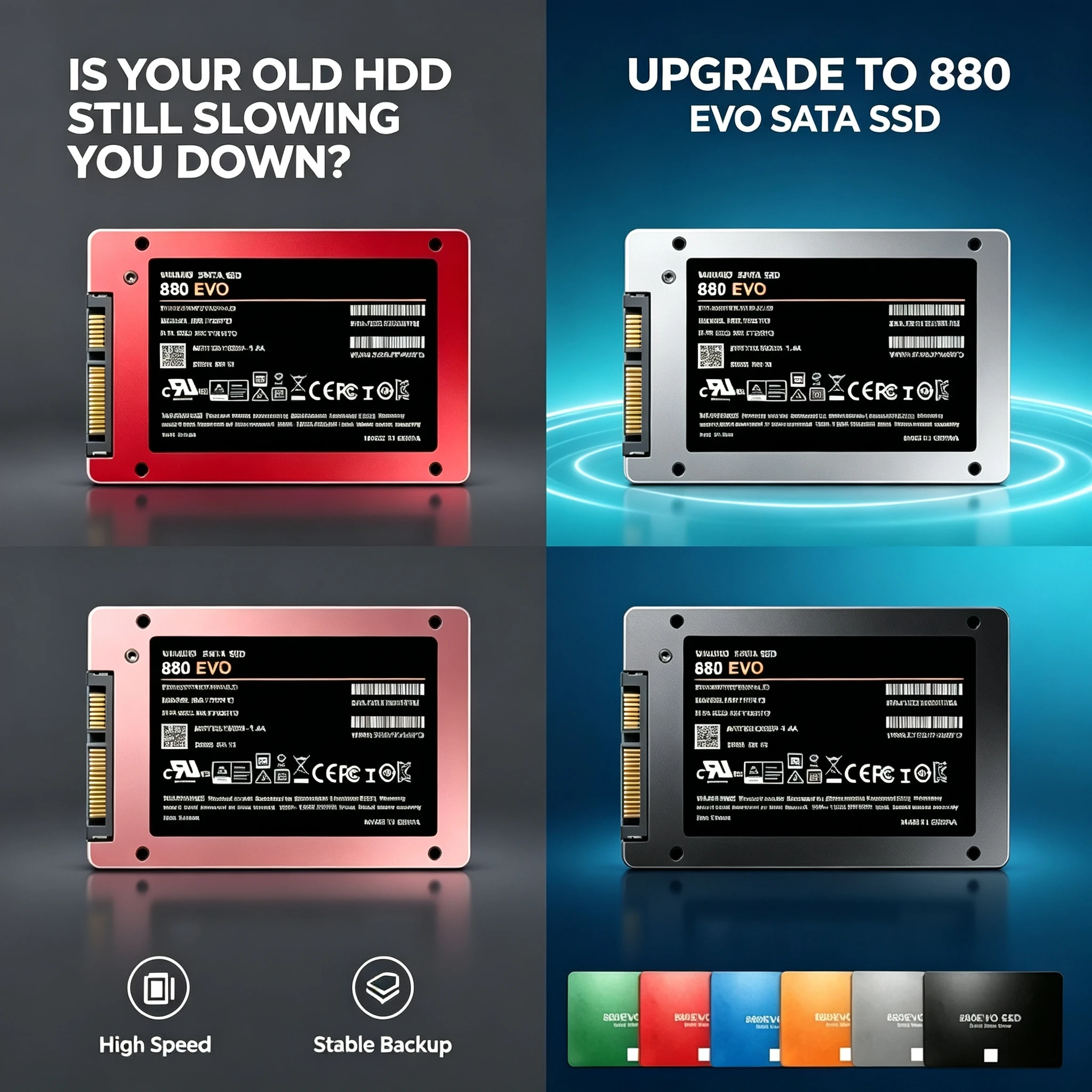 Original 1TB 880 EVO SSD, SATA3, 2.5-Inch, High Speed Inside Solid State Disk, Laptop, Microcomputer, Desktop. Super.