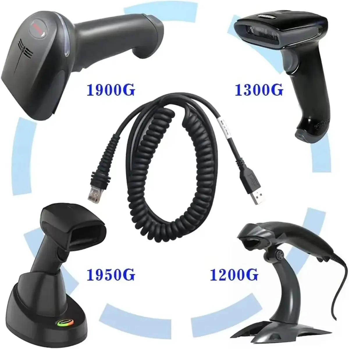 618 Mega Sale 3m/10ft Coiled USB Cable for Honeywell Barcode Scanner, Spiral USB Cables