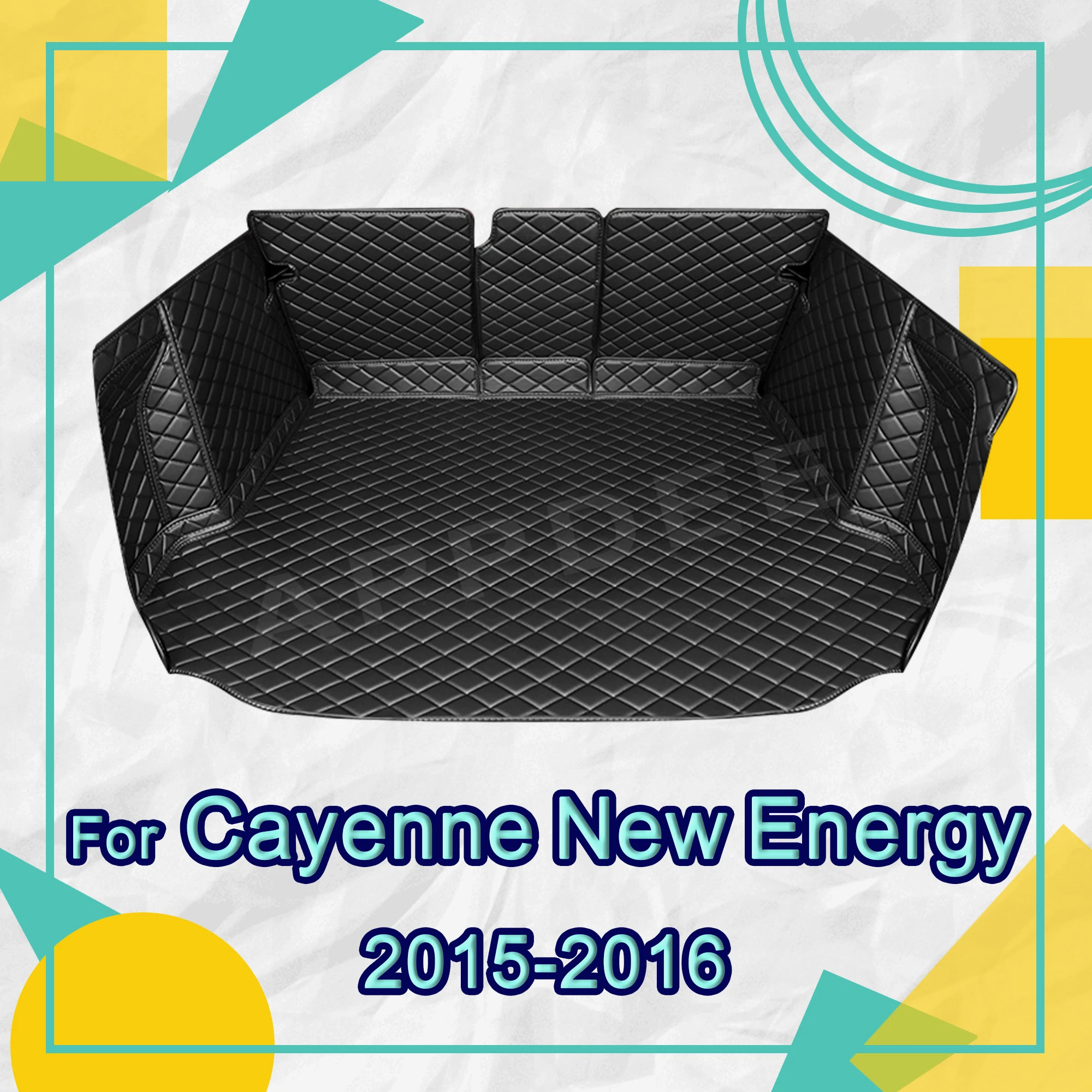 

Auto Full Coverage Trunk Mat For Porsche Cayenne New Energy 2015 2016 Car Boot Cover Pad Cargo Interior Protector Accessories
