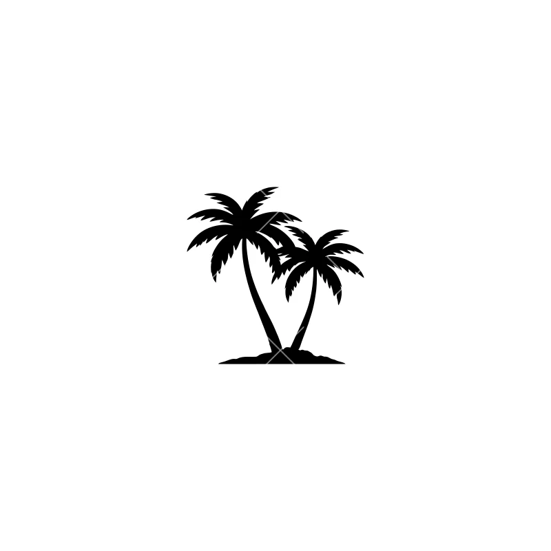 Mini Palm Tree Car Sticker for Rearview Mirror Window Decoration Fashion Stickers Exterior Accessories Waterproof Vinyl Decal