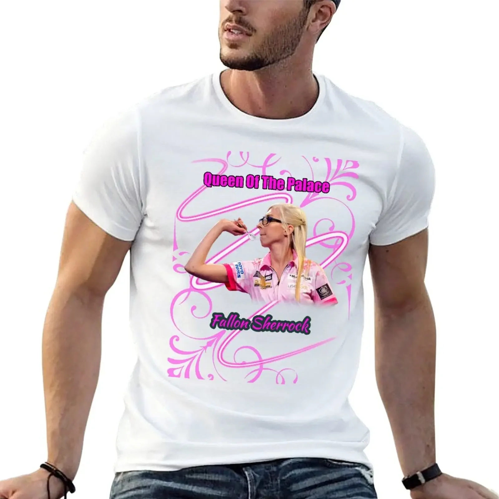 Fallon Sherrock Queen Of The Palace T-Shirt sweat customizeds plus size tops vintage graphic tee Men's clothing