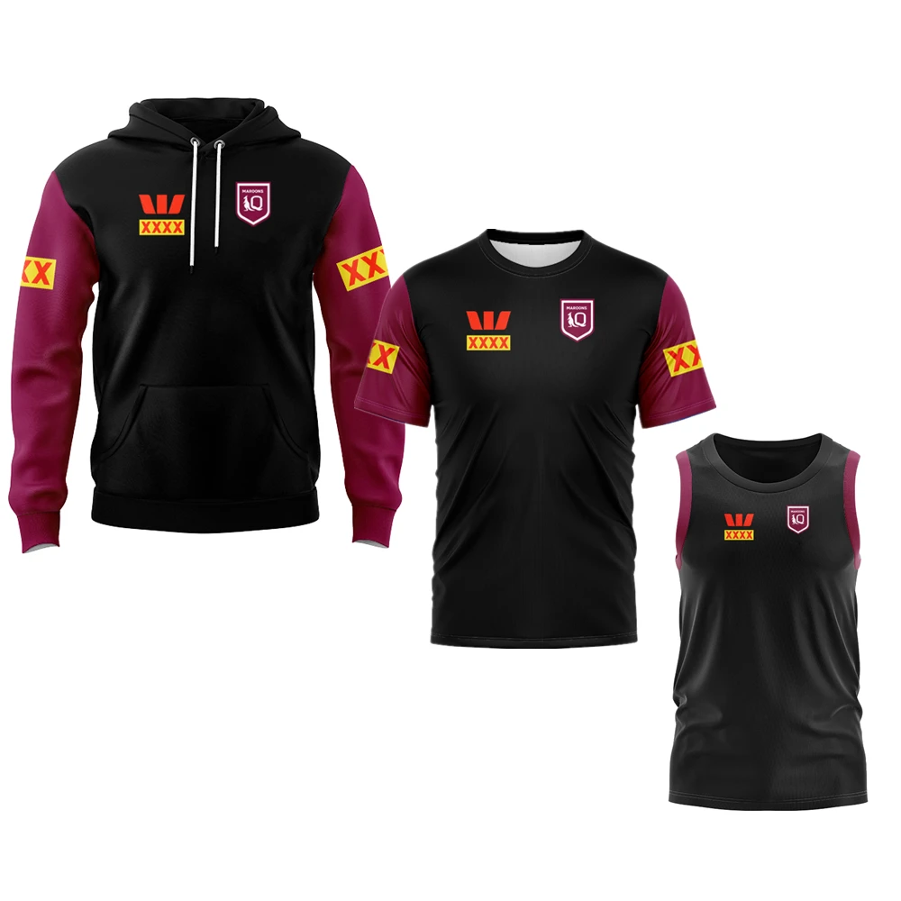 2024 QLD Maroons rugby jersey Training clothing Hoodies jacket polo singlet Australia Queensland rugby shirt home away jerseys