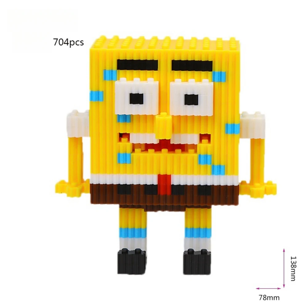 Cute building blocks  small particle assembly building blocks toy DIY building blocks children's toy model educational graphic