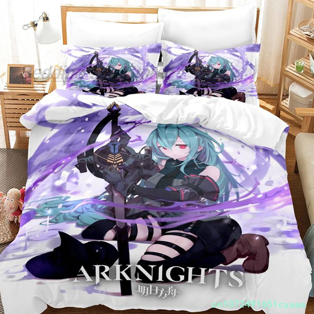 Arknights Bedding Set Single Twin Full Queen King Size Bed Set Aldult Kid Bedroom Duvetcover Sets 3D Print Game Anime 2022