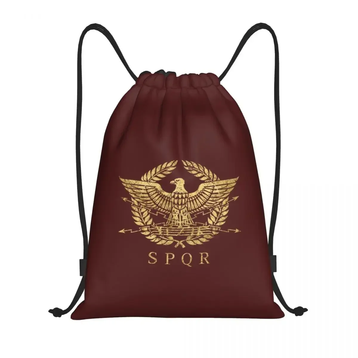 

Roman Empire Eagle Emblem Drawstring Backpack Bags Women Lightweight Italy Italian Pride Gym Sports Sackpack Sacks for Shopping