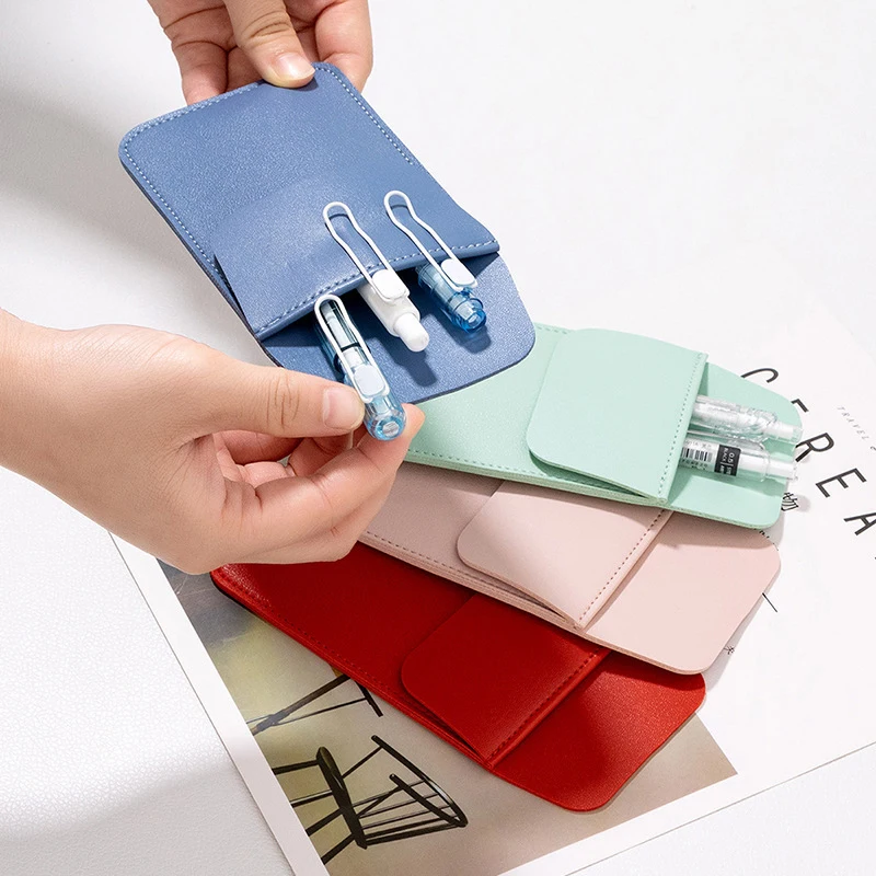 PU Leather Pencil Bags For Clothes Pocket Doctor Nurse Staff Leak-Proof Pen Pouch Hospital Business Pen Holder