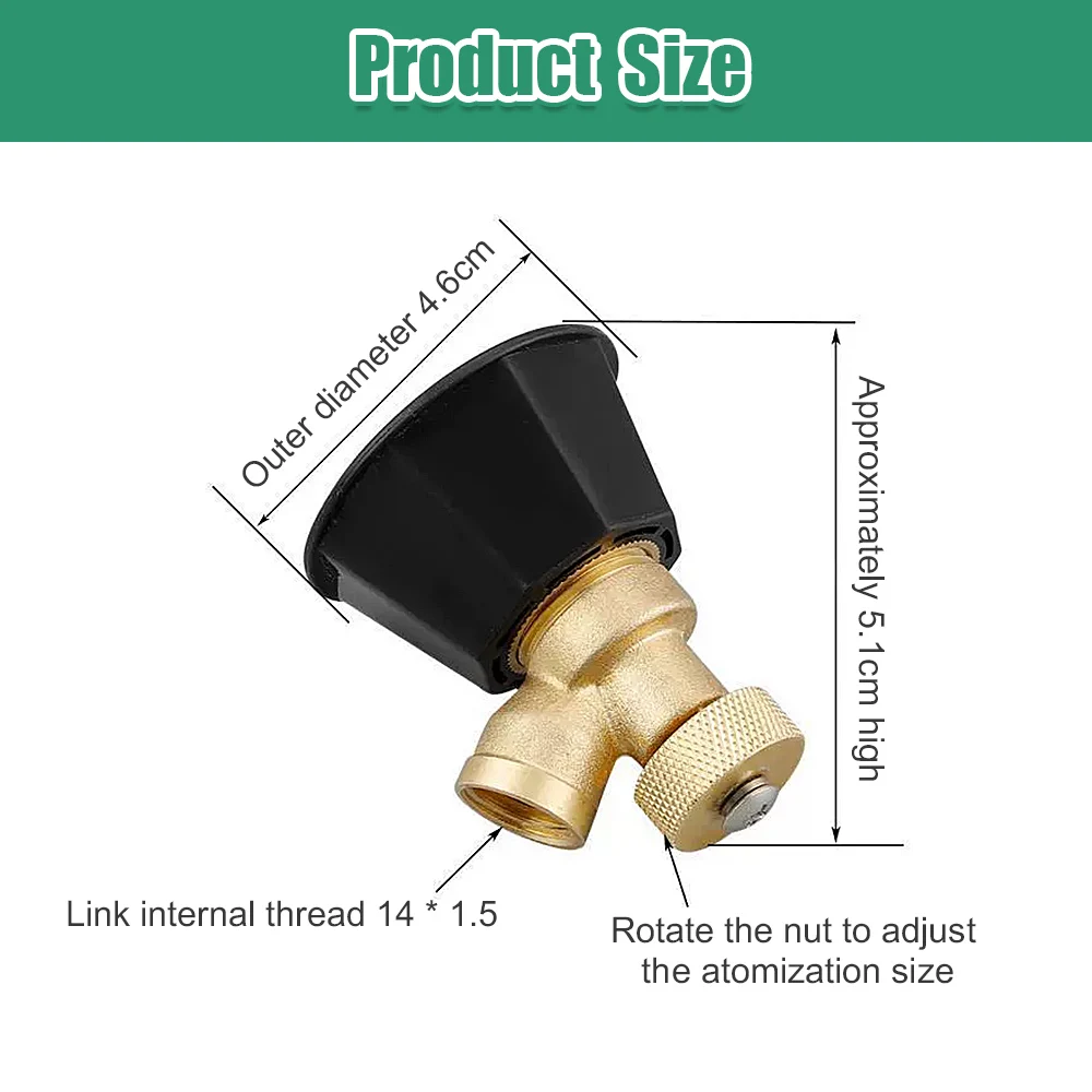 High Pressure Pesticide Sprayer Nozzle Watering Adjustable Irrigation Vortex Spray Nozzle Agricultural Gardening Sprinkler Head