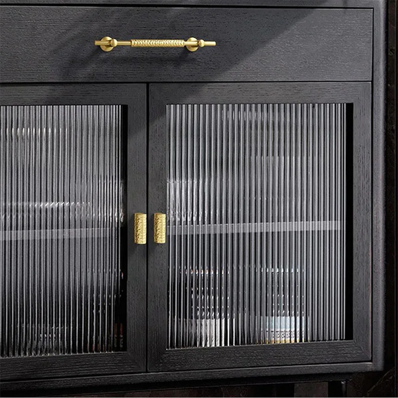 Luxury French Hammered Zinc Alloy Cabinet Handles Gold Silver Black Drawer Pull Knobs Wardrobe Wine Cupboard Dresser Hardware