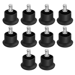 10 Pcs Black Reinforced Floor Protector Anti Scratch Chair Leg Pads Furniture Casters Stopper Rolling Glide Stationary Plugs
