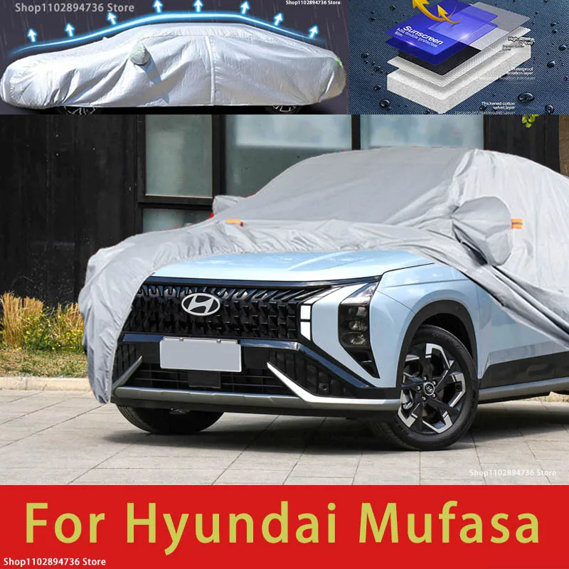 

For Hyundai Mufasa Fit Outdoor Protection Full Car Covers Snow Cover Sunshade Waterproof Dustproof Exterior Car accessories