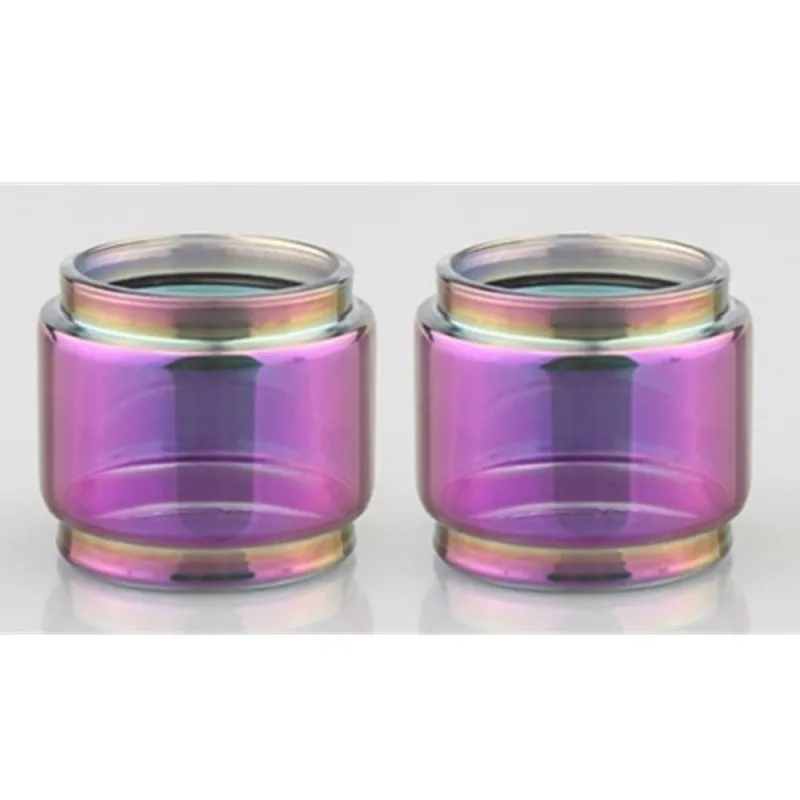 YUHETEC Rainbow Bubble Glass Tube for GEEKVAPE ZEUS Rta 4ML/Zeus Dual RTA 4ml/ZEUS X 3.5ml/Zeus Sub Ohm Tank 3.5ml Mesh 5pcs