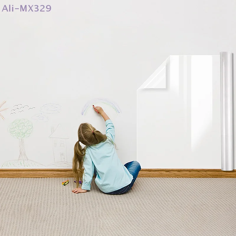 {MX} Съемная электростатическая наклейка для доски Многоразовая обучающая доска для рисования граффити PP стираемая доска