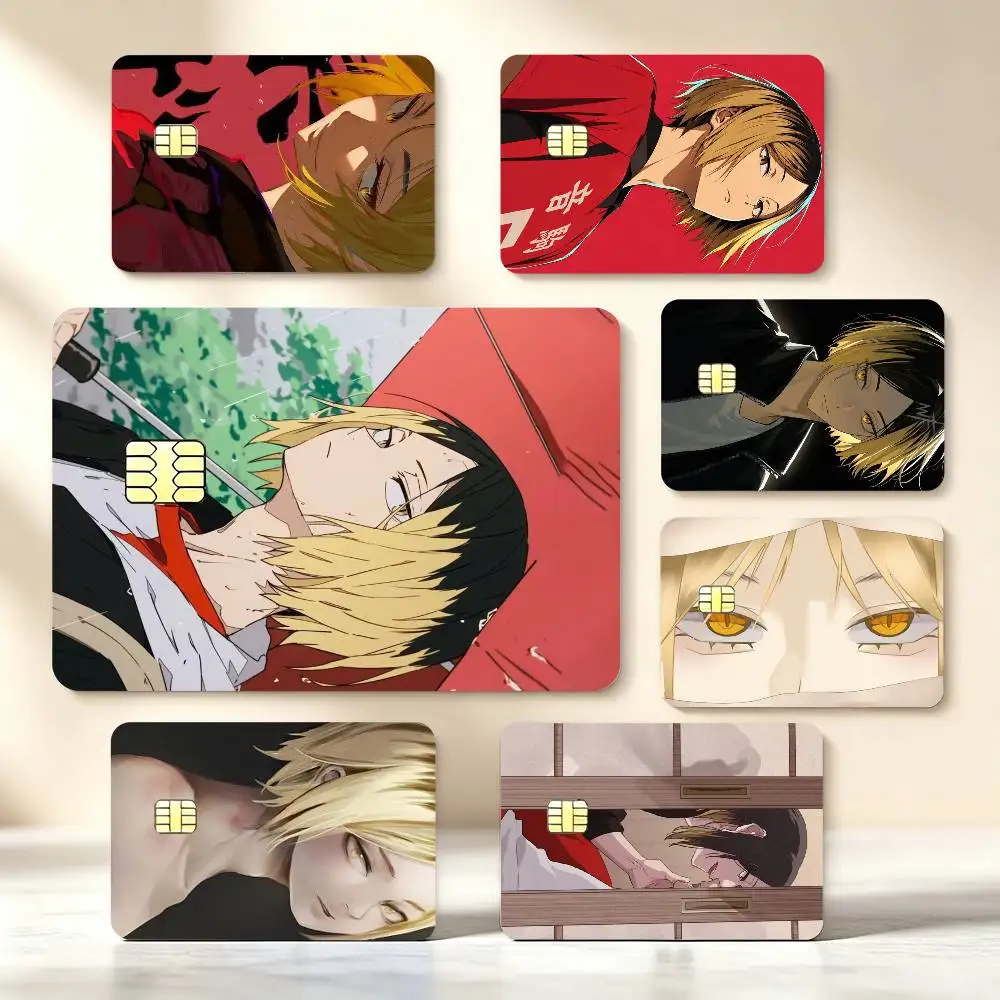 K-Kenma Kozume H-Haikyuu!!  High‑Res Game Chip Decals Credit Card Mini Waterproof Vinyl Ornament Useful Gift