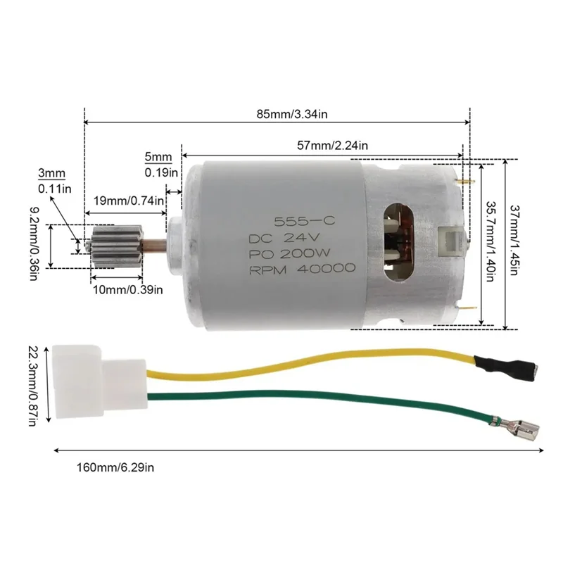 A84E-RS550 12 V 12000 RPM 12000 DC Motor Afstandsbediening Kinderen Elektrische Auto Motor Speed Controller Motor