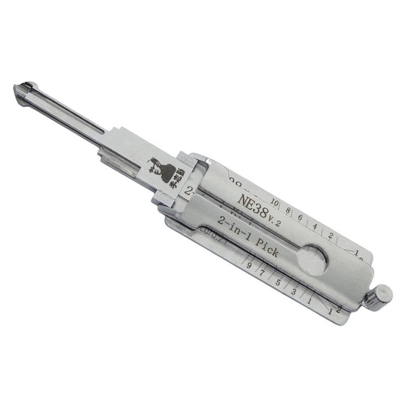 Lishi NE38V.2 2 in 1 Locksmith Tool Lock Pick & Decoder Flat Milling for Honda/Ford/MG/MINI/Nissan/Land Rover Models