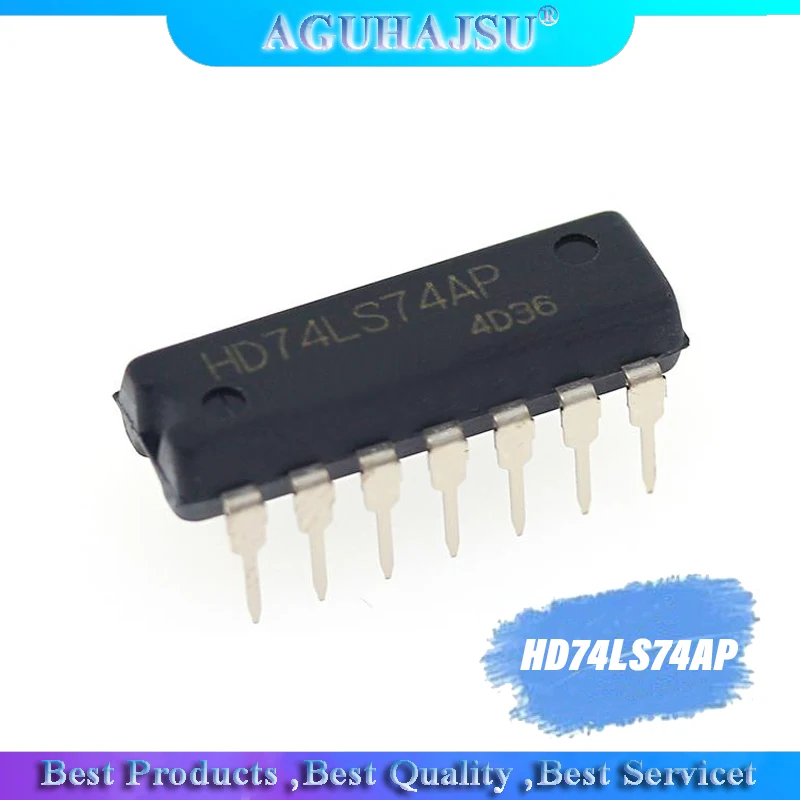 10PCS HD74LS74AP DIP14 HD74LS74 DIP SN74LS74AN DIP-14 74LS74 SN74LS74N HD74LS74P new and original IC