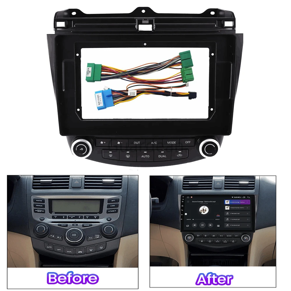 

10.1 Inch For Honda Accord 7 2003-2007Car Radio Fascias MP5 Stereo Panel Dashboard Refitting Installation Frame 2Din Head Unit