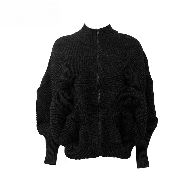 

Miyake Fold 2025 Autumn/Winter Thickened Short Coat Women's High End Design Niche Bat Shirt Cardigan Fashion Versatile Coat Top