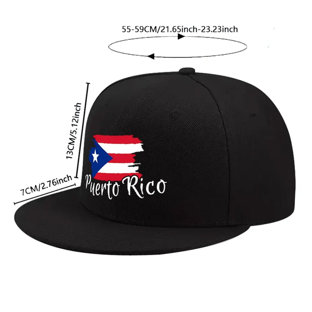 Puerto Rico Flag Baseball Cap Suitable for Men & Women - Lightweight Duckbill Hat with Puerto Rico Flag, Adjustable Closure, for