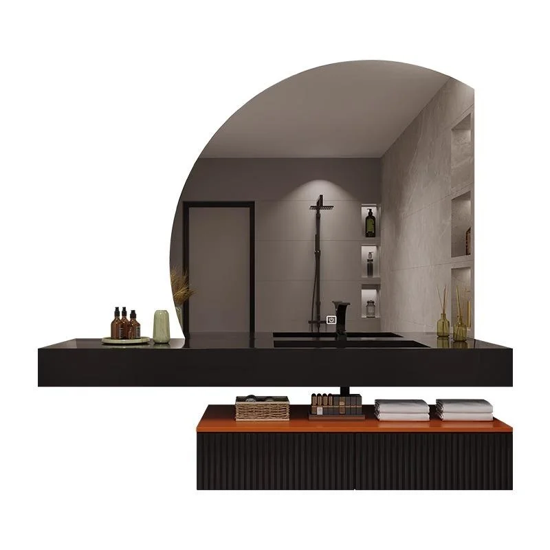 &c Solid Wood Bathroom Cabinet Smart Mirror Dressing Table Integrated Granite Countertop Washbasin Wall-Mounted Warehouse