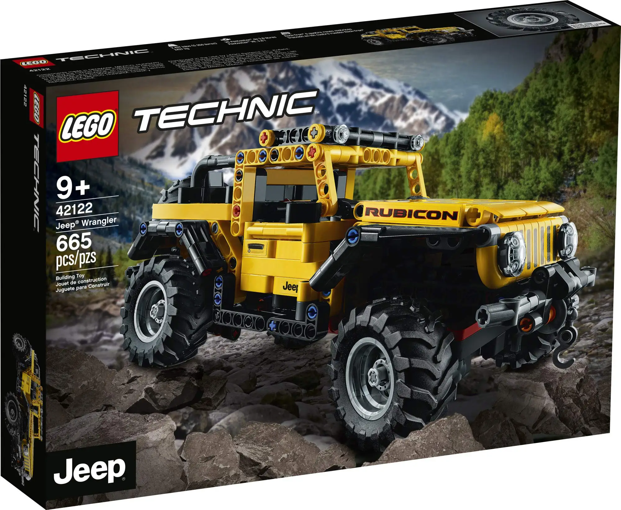 LEGO & Technic Jeep Wrangler 42122 Building Blocks Toy Bricks Set for Kids, Boys, and Girls Ages 9+ Birthday Gift (665 Pieces)