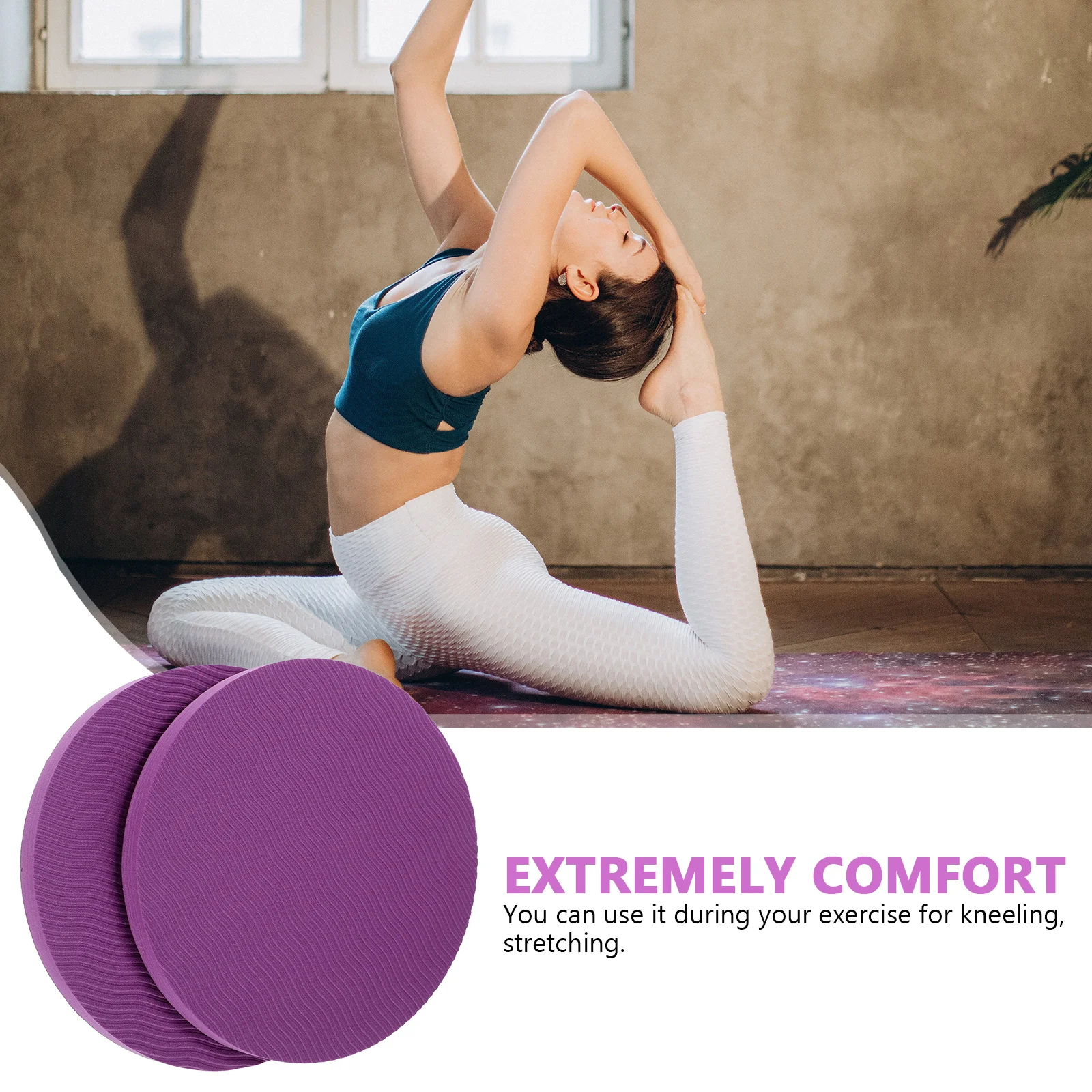 2 Pcs Yoga Balance Mat Knee Pad Cushion Pilates Bolsters Support Protection Multi-function Pads