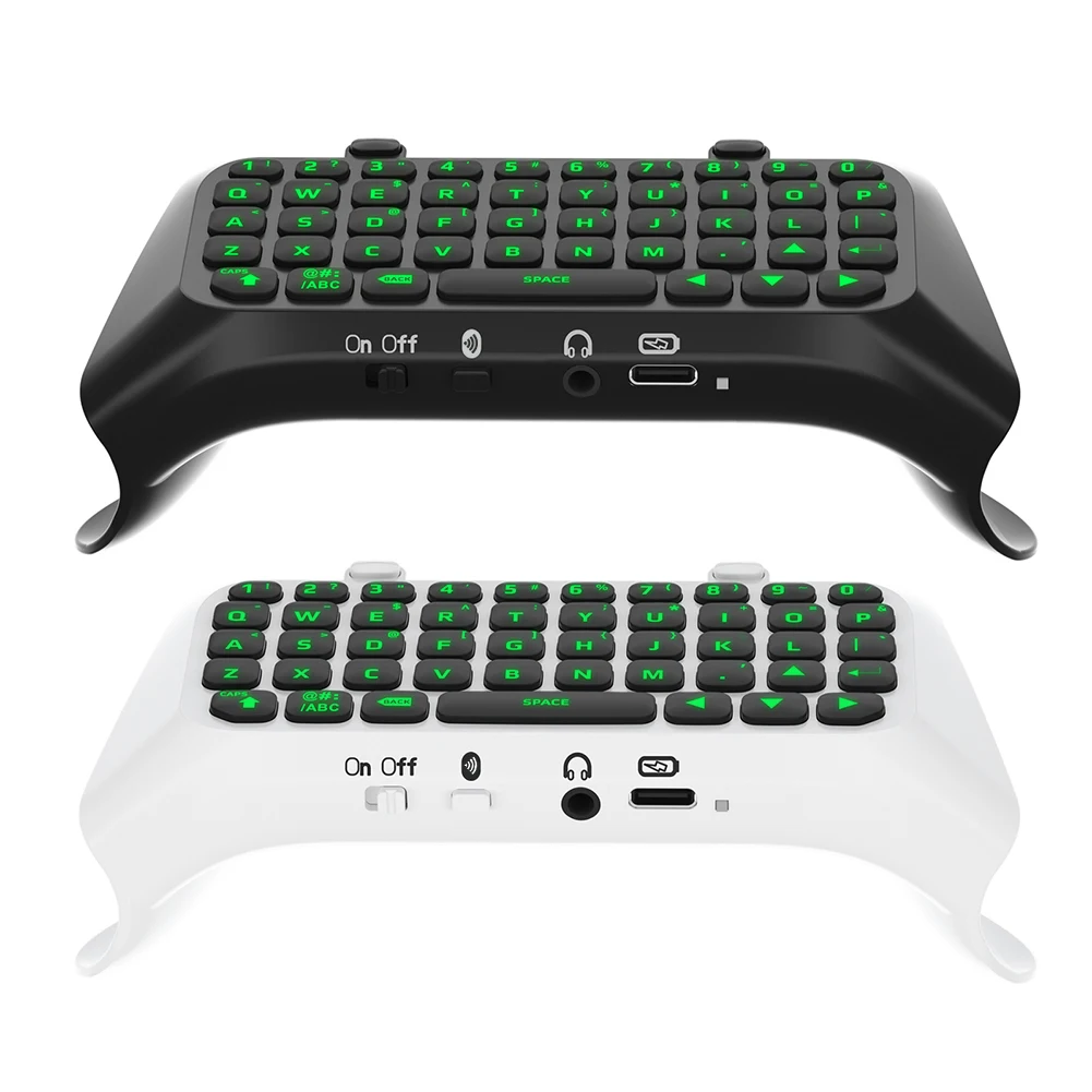 

Controller Keyboard 500mAh Wireless Gaming Keypad Bluetooth-Compatible Green Backlight Built-in Speaker for PS5 Elite Handle