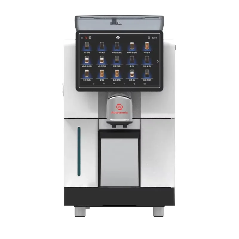 Commercial Electric Super Automatic Espresso Coffee Machine with Hot Water System and Programmable Grinder for Hotel Use