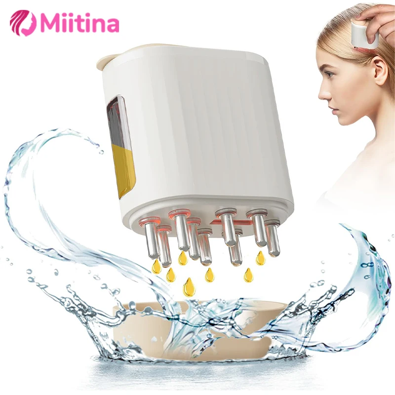 

Electric Vibration Scalp Essence Massager Comb Red Light Micro-current Essential Oil Liquid Guiding Massager Anti Hair Loss Care