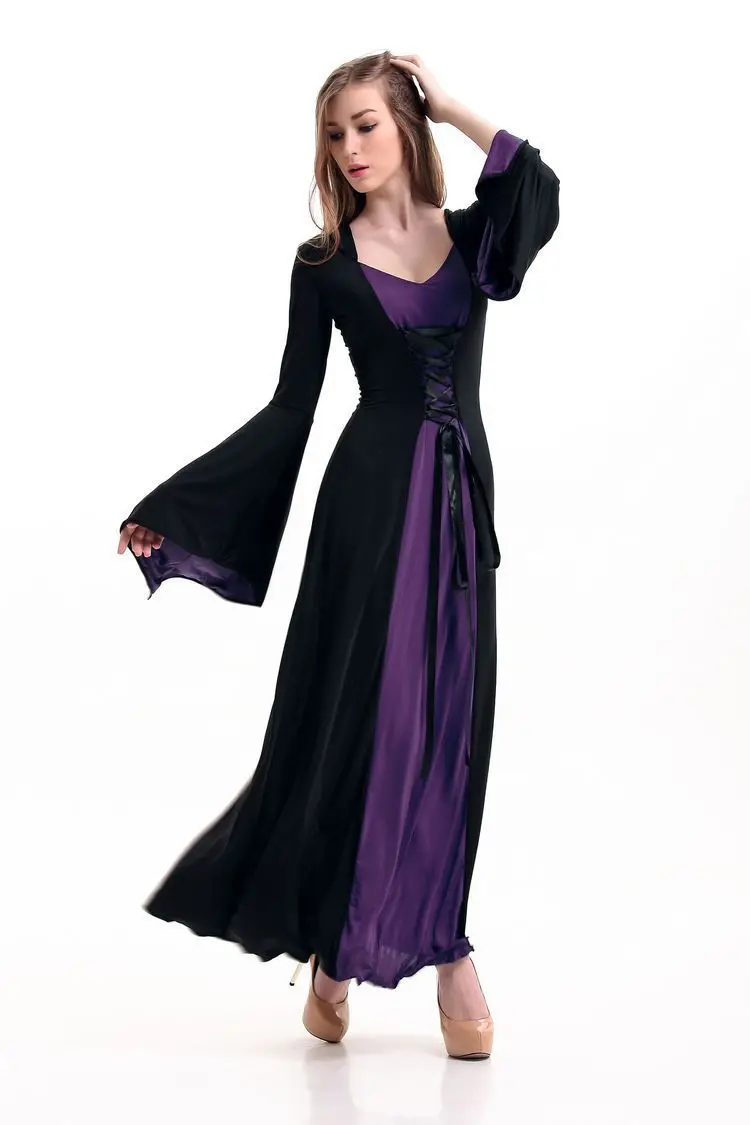 Halloween Volwassen Heksenkostuum Duivel Heks Dood God Rollenspel Par Koningin Prestatiekleding Polyester Materiaal