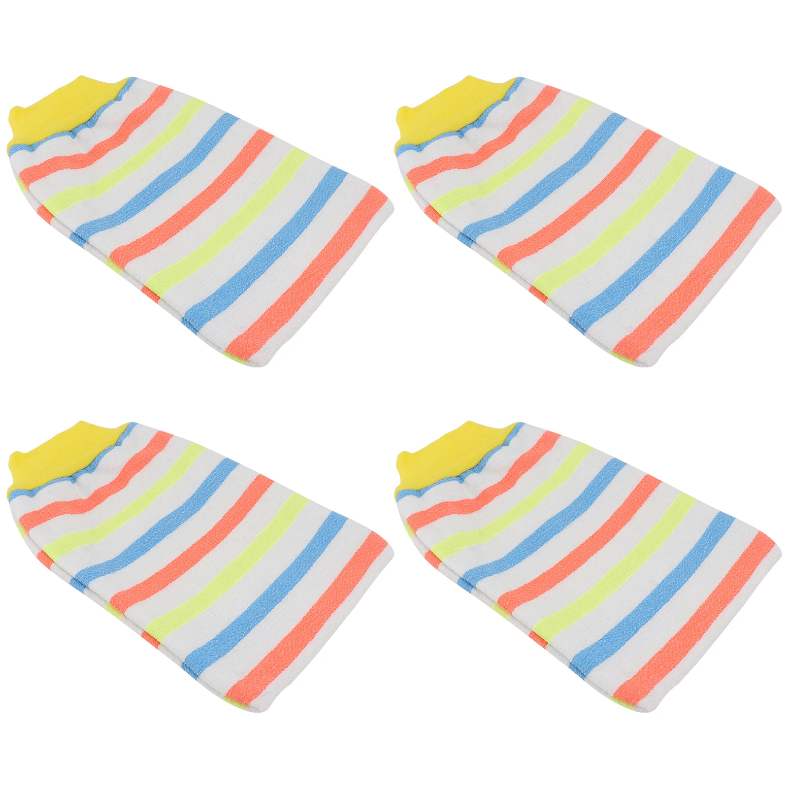 

4 Pcs Shower Gloves Bath Towel Body Scrubber Exfoliating Cleaning Glove Absorb Water Premium Material Durable Remove Dead Skin