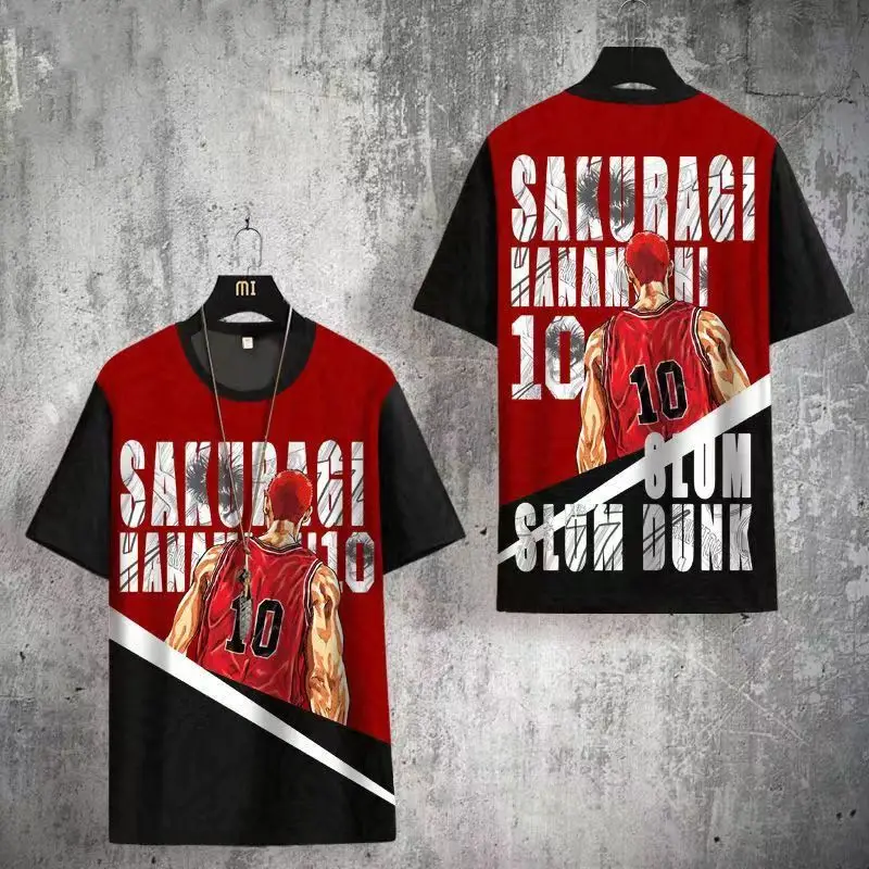 The Summer Bestseller Is A Fashionable and Personalized Round-neck Printed T-shirt for Both Boys and Girls of Slam Dunk view 6