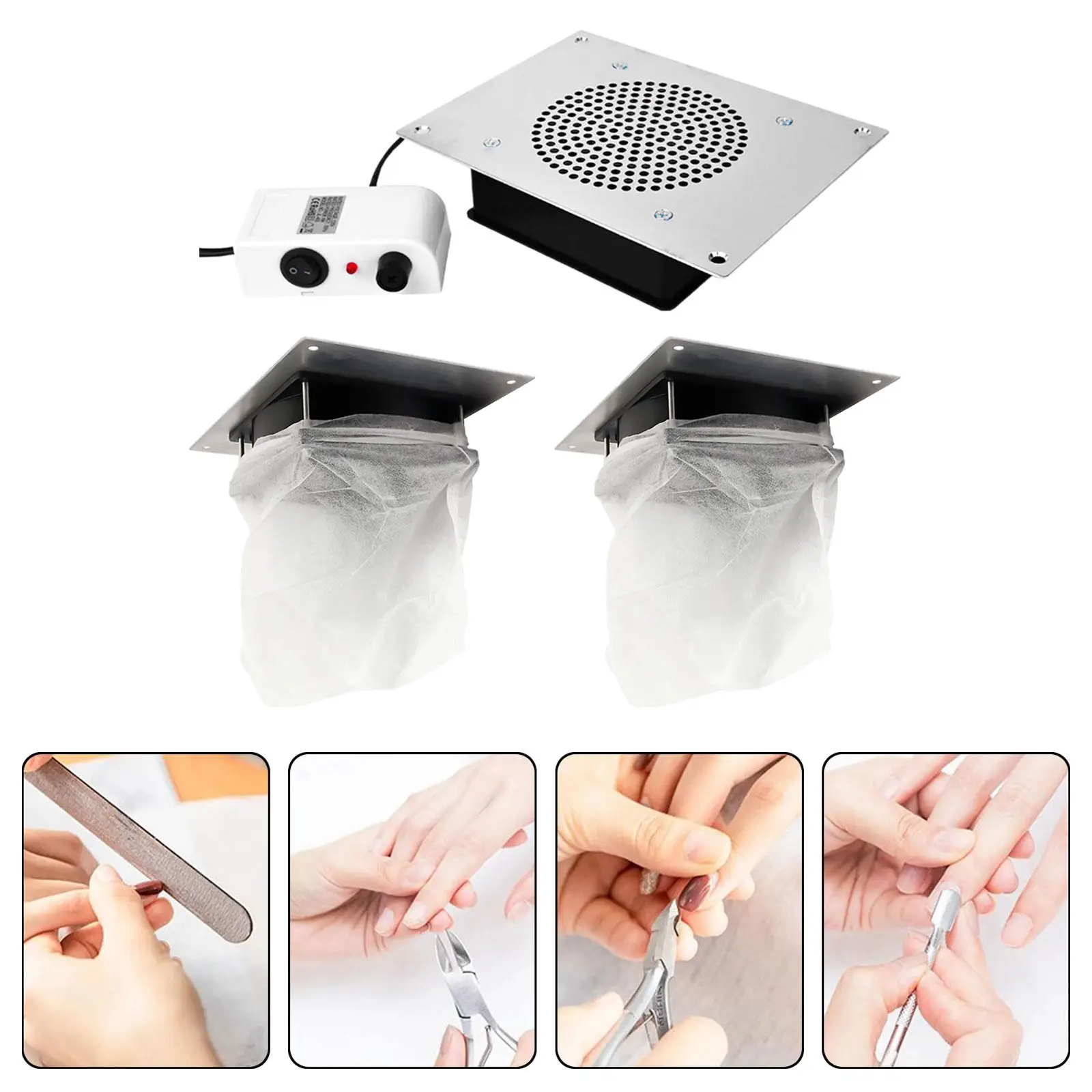 ネイルダストコレクター マニキュアツール 集塵バッグ付き ネイルダスト吸引機