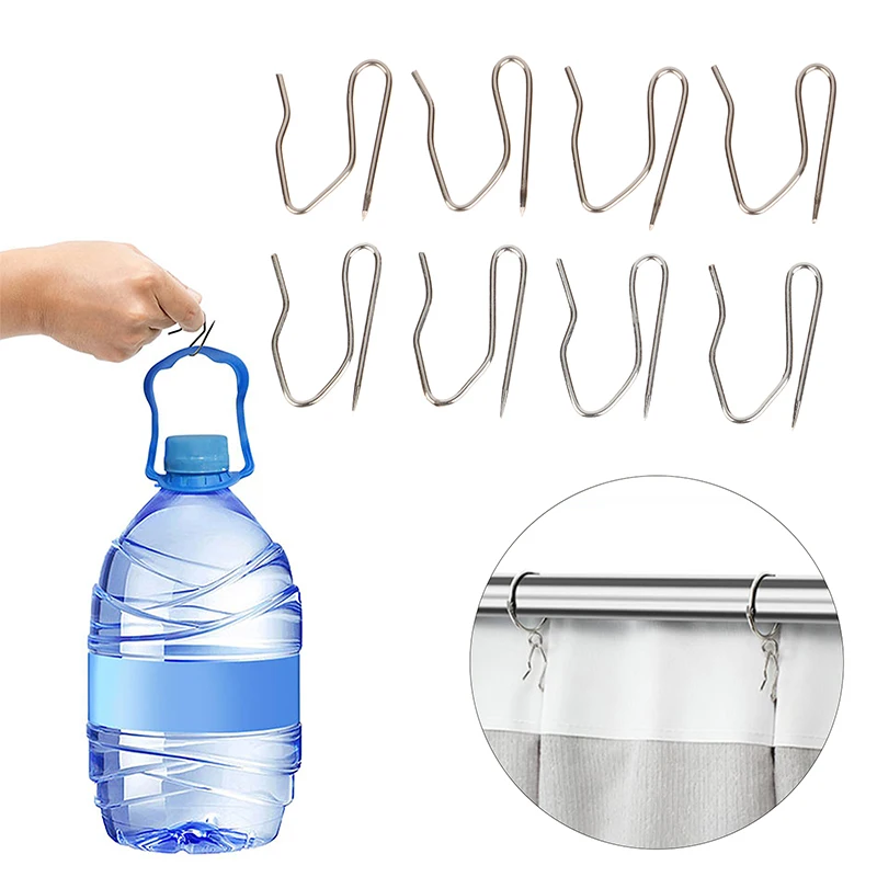 Drapery Pin-hook Package, 50/100 Count in Stainless Steel, for all Types of Curtains