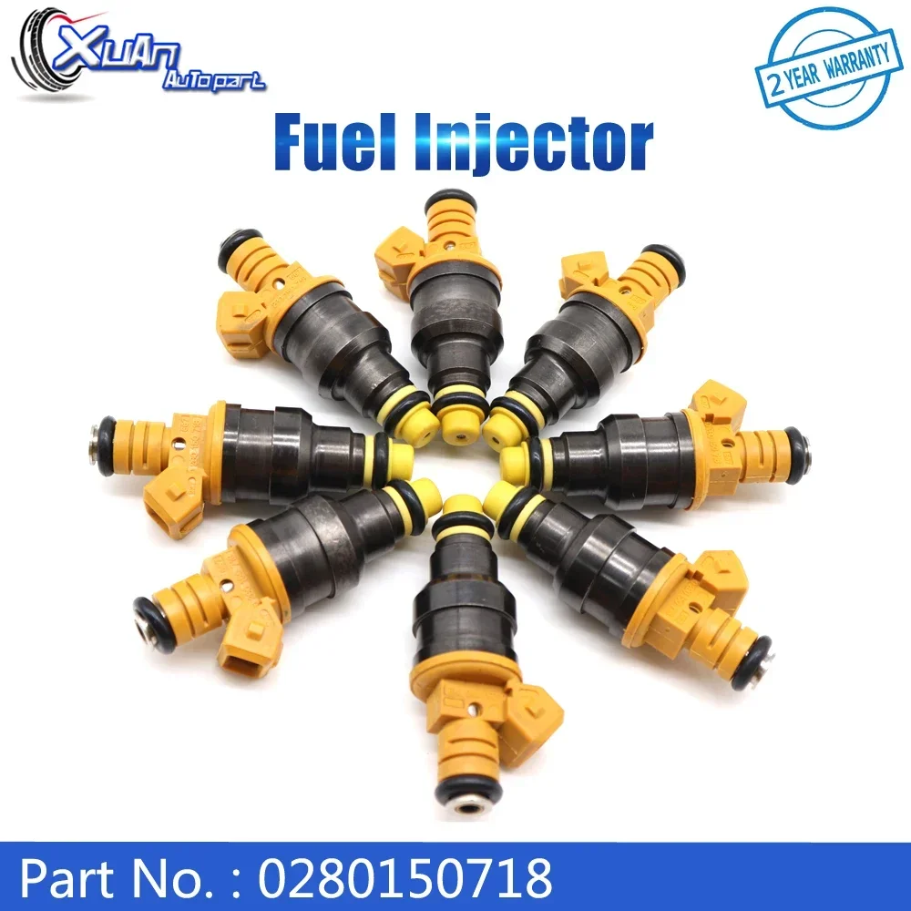 XUAN 8x Fuel Injectors Nozzle 0280150718 for Ford F150 F250 F350 Mustang E-150 E-250 E-350 Lincoln Navigator 4.6L 5.0L 5.4L 5.8L