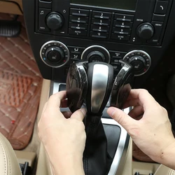 For Land Rover Freelander 2 LR2 07-15 Car Gear Shift Knob Head Cover Trim Sticker ABS Carbon Fiber Texture Interior Accessories