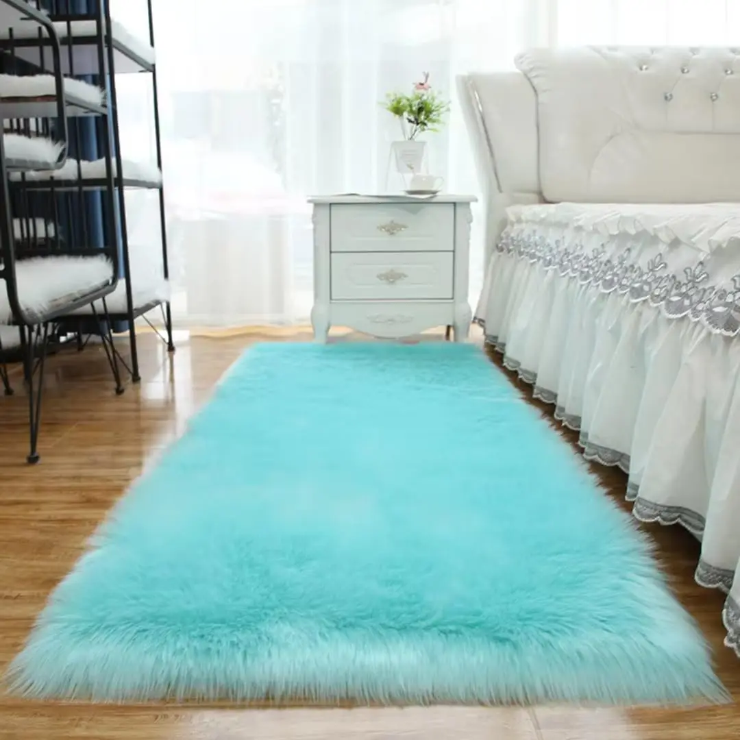 Living Room Carpet Plush Soft Floor Mats Modern Home Decor Bedroom Blankets White Rugs