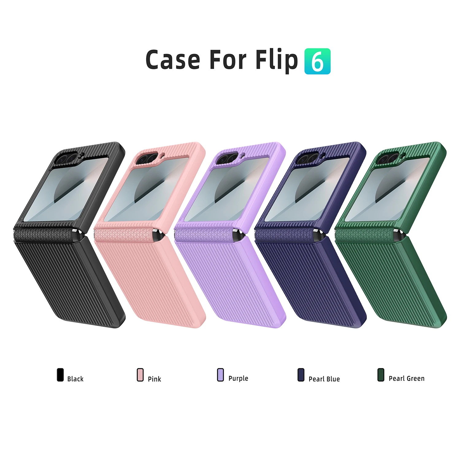 HD Glass Film With Soft TPU Hinge Full Protect Phone Cover For Samsung Galaxy Z Flip 6 5 4 3 Stria Suitcase Hard PC Slim Case